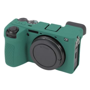 Green Litchi Texture Silicone Case for Sony ILCE-6700/A6700 - 1