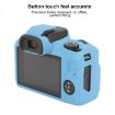 Canon EOS R100 Blue Glossy Soft Silicone Protective Case - 4
