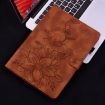 Lily Embossed Leather Case for Samsung Galaxy Tab S9+/S9 FE+ (Brown) - 2