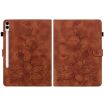 Lily Embossed Leather Case for Samsung Galaxy Tab S9+/S9 FE+ (Brown) - 3