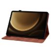 Lily Embossed Leather Case for Samsung Galaxy Tab S9+/S9 FE+ (Brown) - 5