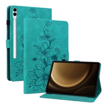 Green Leather Tablet Case for Samsung Galaxy Tab S9+/S9 FE+ - 1