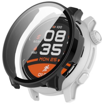 COROS Pace 2 PC + Tempered Film Watch Protective Case (Black) - 1