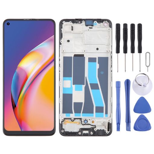 OPPO A94 5G OLED LCD Screen Digitizer Assembly with Frame - 1