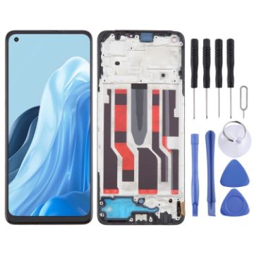 OPPO Reno8 Lite 5G OLED Screen Digitizer Assembly with Frame - 1