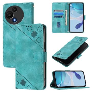 TCL 60 SE NxtPaper/605 Green Embossed Leather Phone Case - 1