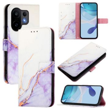 Vivo S30 White Purple Marble Flip Leather Phone Case PT003 - 1