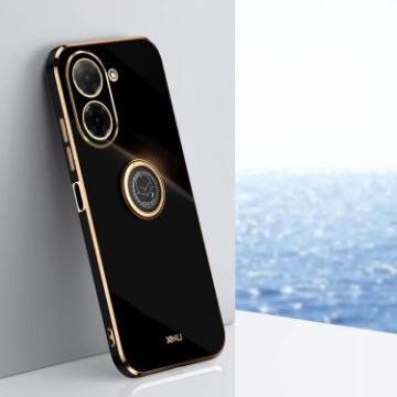 Redmi A5/Poco C71 Black 6D TPU Case with Ring Holder - 1