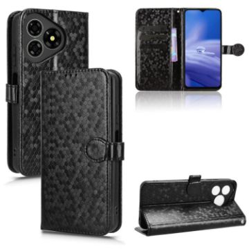 Ulefone Note 19 Black Honeycomb Leather Phone Case - 1