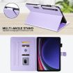 Samsung Galaxy Tab S10 FE+ Leather Case Rhombus Lattice Purple - 3