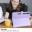 Samsung Galaxy Tab S10 FE+ Leather Case Rhombus Lattice Purple - 5