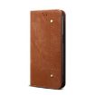 Galaxy A17 5G Denim Texture Flip Leather Case (Brown) - 2