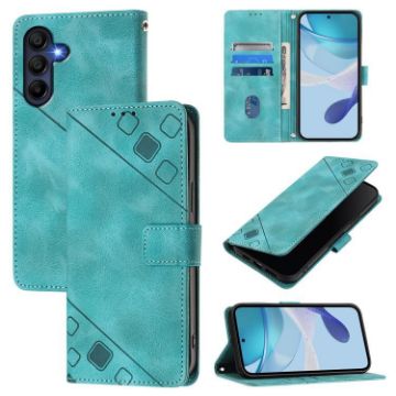 Samsung Galaxy A17 5G Green Embossed Leather Phone Case - 1