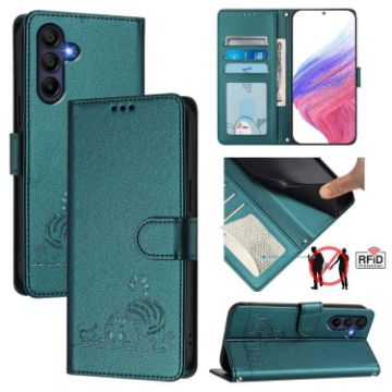 Samsung Galaxy A17 5G Cat Rat RFID Leather Case with Lanyard - 1