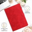 Samsung Galaxy Tab A7 2020 T500 Red Honeycomb Leather Case - 2