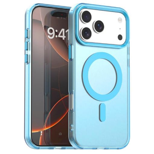 iPhone 17 Pro Candy Magsafe Hybrid Phone Case (Blue) - 1