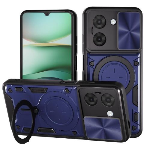 Redmi A5 4G Camshield Magnetic Holder Case, Blue, 173.3mm CD Texture - 1