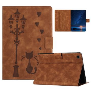 Galaxy Tab A8 10.5 2021 Brown Cat Leather Case - 1