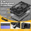 Galaxy Tab S10+/S9+/S9 FE+ Spider Hand Grip Stand Case (Black) - 6
