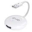 Wireless CarPlay Auto Adapter: USB & HDMI Wired to Wireless (Round, White) - 1