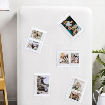 5pcs 6" Magnetic Picture Photo Bag Album Frame - White - 1