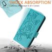 OPPO A5x 5G/4G Embossed Rose RFID Leather Case - Light Blue - 6