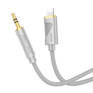 hoco UPA30 Grey 8 Pin to 3.5mm Digital Audio Cable - 1