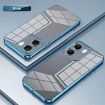 OPPO A5x 5G Transparent Plating Phone Case - Blue - 2