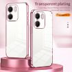 OPPO A5x 5G Transparent Plating Phone Case - Blue - 3