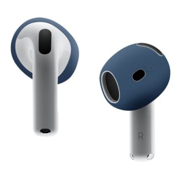 Dark Blue Silicone Protective Case for AirPods 4 Ear Cap - 1