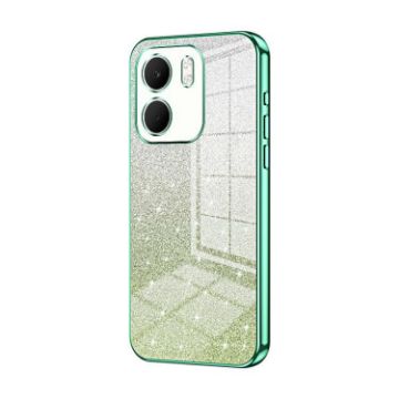 OPPO A5x 5G Electroplated Glitter Gradient Phone Case (Green) - 1