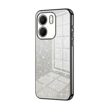 OPPO A5x 5G Glitter Electroplated Gradient Case (Black) - 1
