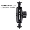 ABS Ball Head Adapter Mount: 25mm 1/4 inch Screw (Black) - 4