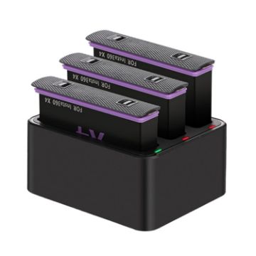 Insta360 X4 Fast Charger for Tri-Slot Batteries (Black) - 1