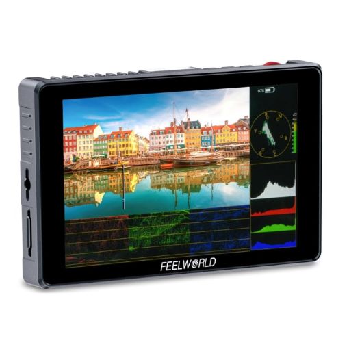 FEELWORLD S7 7" 12G-SDI HDMI Monitor 1600nit Touchscreen (Black) - 1