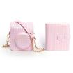 FUJIFILM instax mini 12 Pink Leather Case & Album with Strap - 1