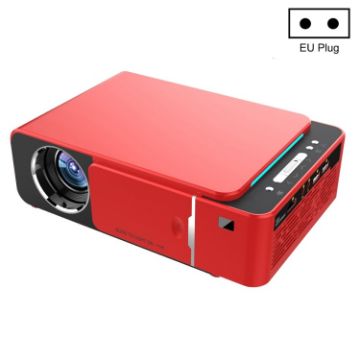 T6 Red 3500 ANSI Lumens 1080P LCD Mini Theater Projector EU Plug - 1