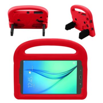 Galaxy 8" Shockproof EVA Bumper Case with Handle & Holder (Red) - 1