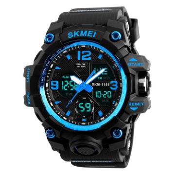 SKMEI 1155B Men's Blue Outdoor Sports Waterproof Wrist Watch - 1