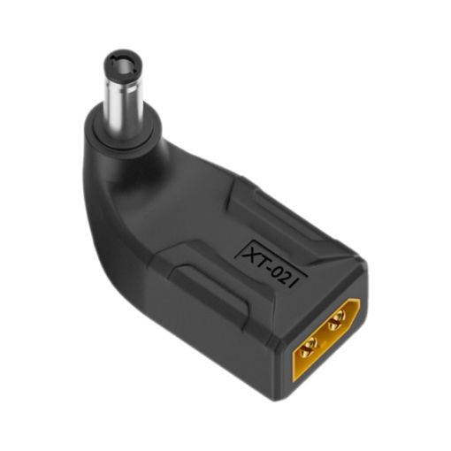 XT-021 XT60 Male to 5.5x2.1 Adapter 3D Bend Interchange - 1