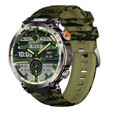 HT30 Camouflage IP68 Waterproof Smart Watch, 1.7" Army Green Band - 1