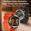 HT30 1.7" IP68 Smart Watch, Steel Band, Flashlight, Compass (Black) - 4