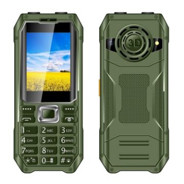 Q6000 Elder Keypad Phone, 2.4", Dual SIM, 6800mAh, SOS, Green - 1