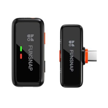 FUNSNAP S6 Lavalier Wireless Microphone, Type-C RX & 1 TX - 1