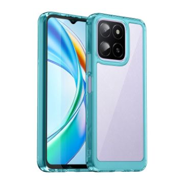 For Honor X5b Acrylic Hybrid TPU Phone Case (Transparent Blue) - 1