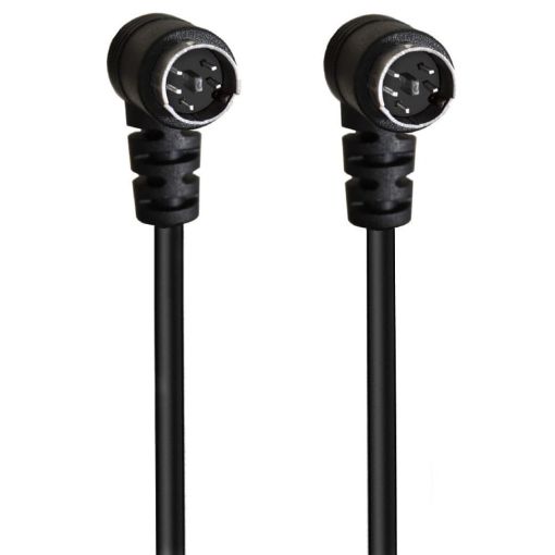 Mini DIN 5 Pin Cable, 0.5m, Elbow to Elbow, Audio/Video - 1