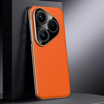 Huawei Pura 80 5G Orange Genuine Leather Phone Case - 1