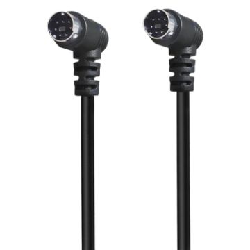 Mini DIN 7 Pin S-Video Cable, 3m Elbow to Elbow Audio/Video - 1