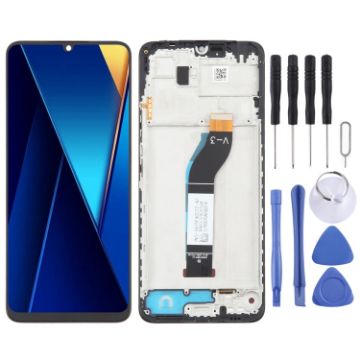 Xiaomi Poco C65 OEM LCD Screen Digitizer Assembly with Frame - 1