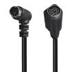 Mini DIN 7 Pin A/V Cable 1.8m (M-F Elbow) - 1